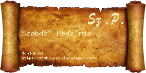 Szabó Peónia névjegykártya